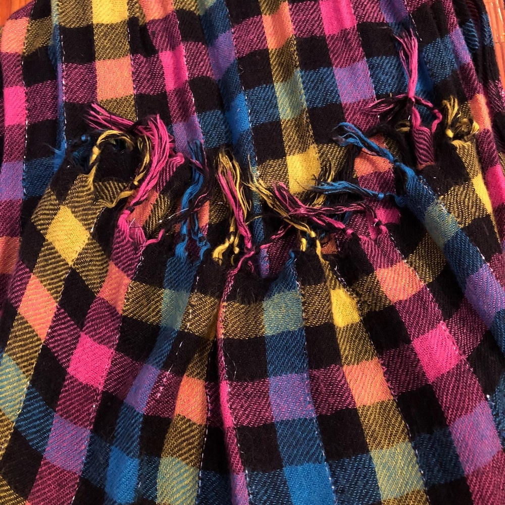 Neon Checked Scarf